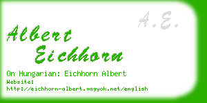 albert eichhorn business card